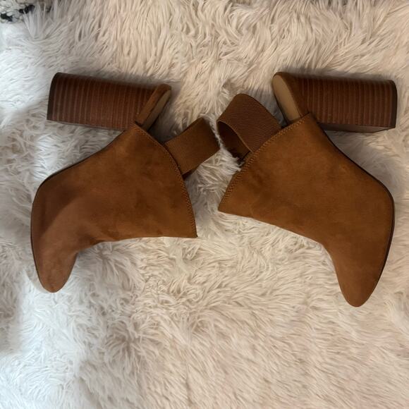 Call It Spring Vegan Brown Suede Slingback Mules Size 7 - Picture 4 of 12